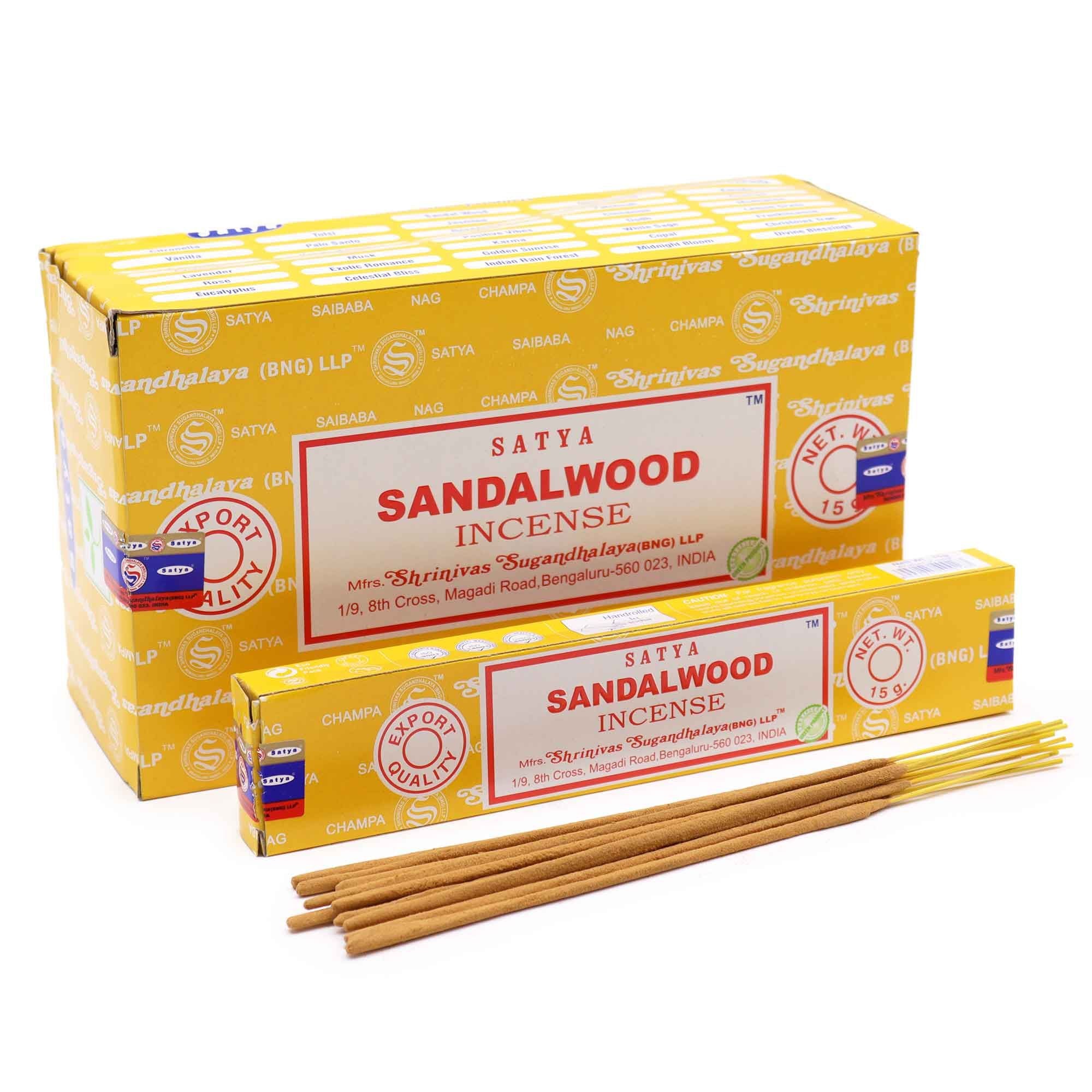 Bâtonnets d’Encens Satya – Bois de Santal – 15g