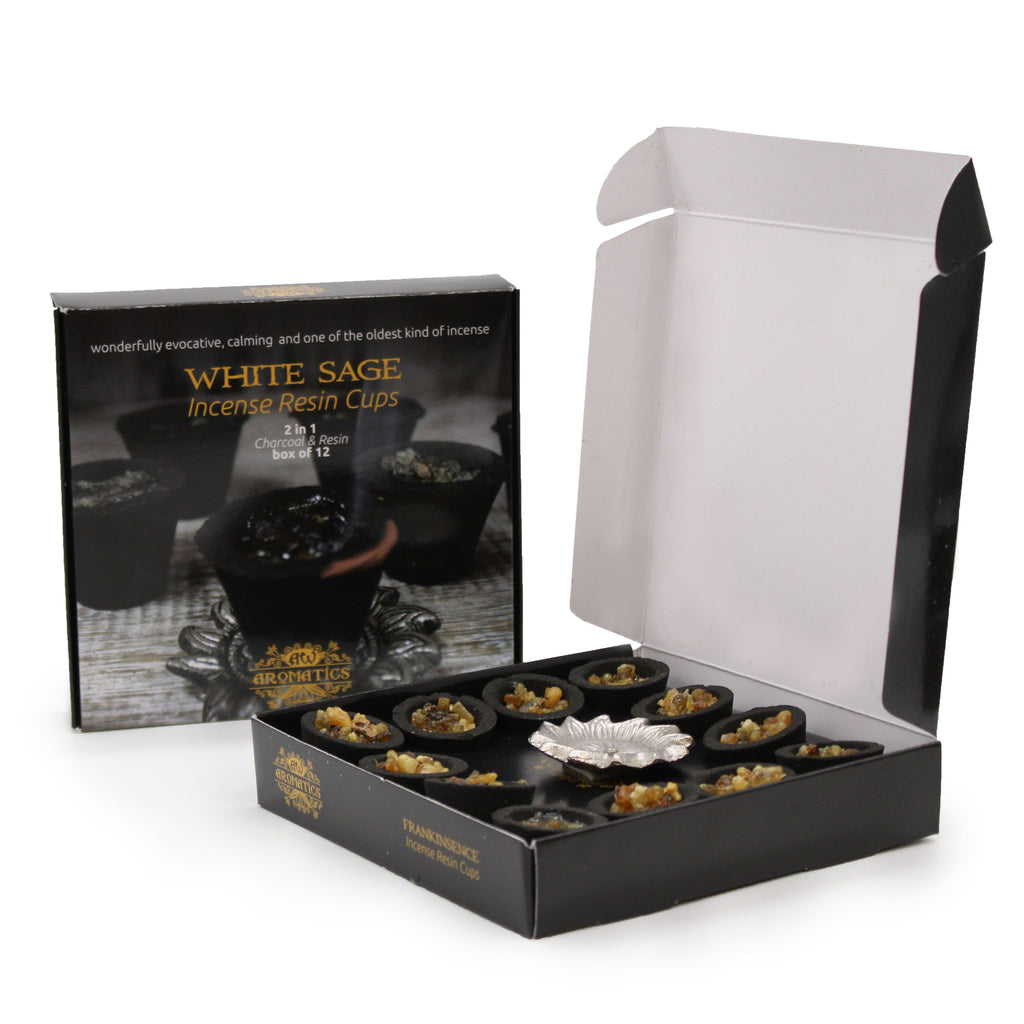 Coffret de 12 Coupes d’Encens en Résine – Oliban / Frankinsence