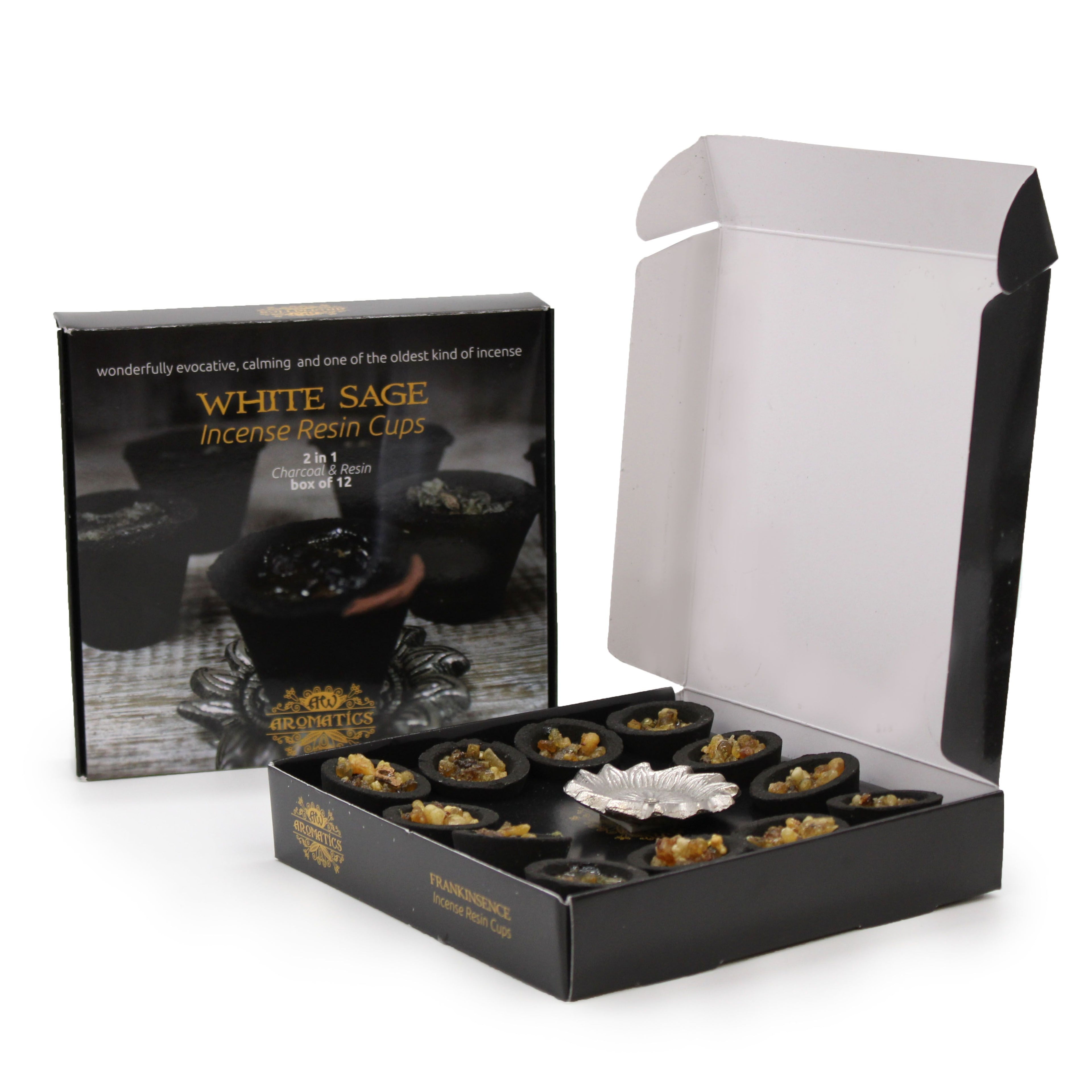 Coffret de 12 Coupes d’Encens en Résine – Oliban / Frankinsence
