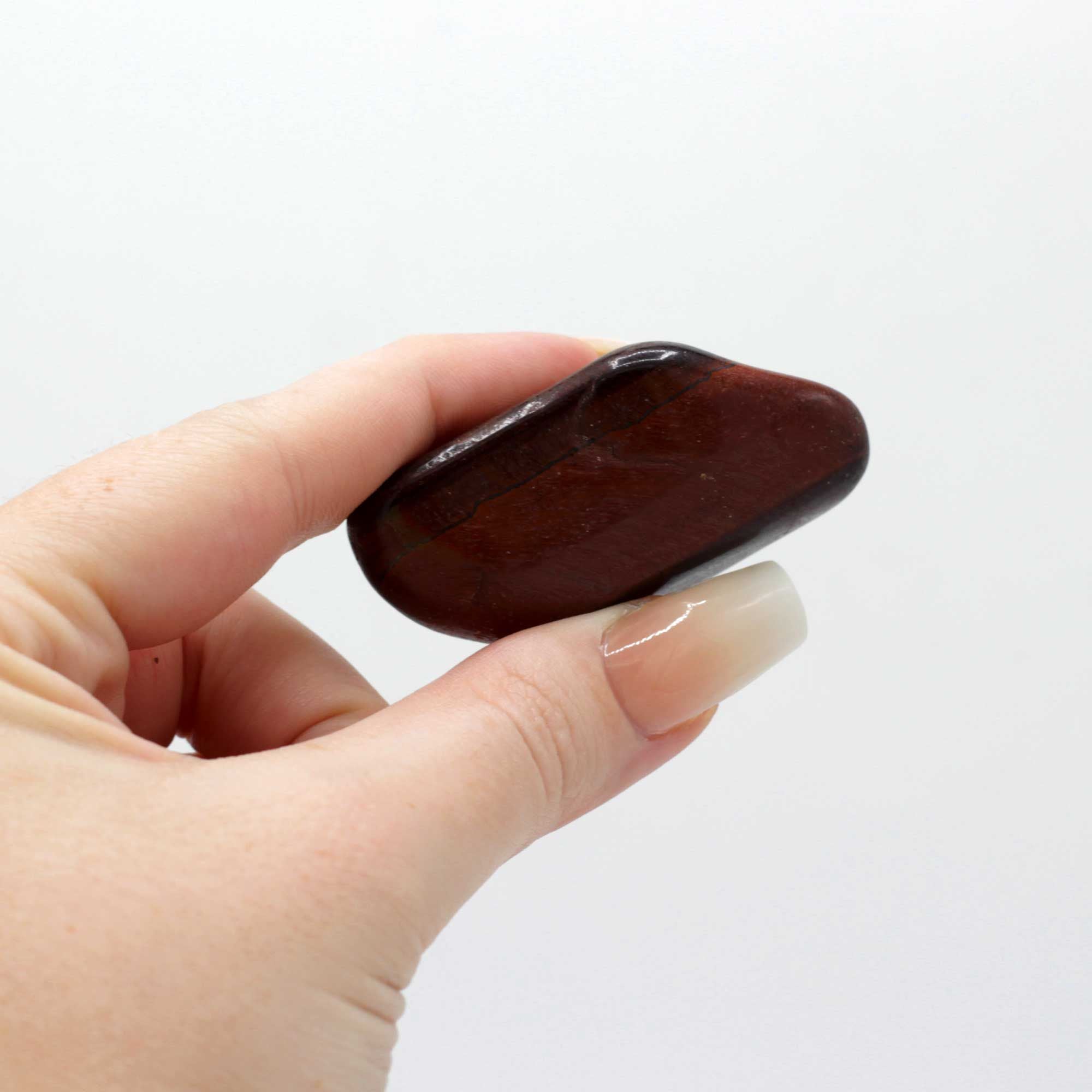 Sachet de 6 pierres africaines – Œil de tigre rouge – Taille 8 (30 mm env.)