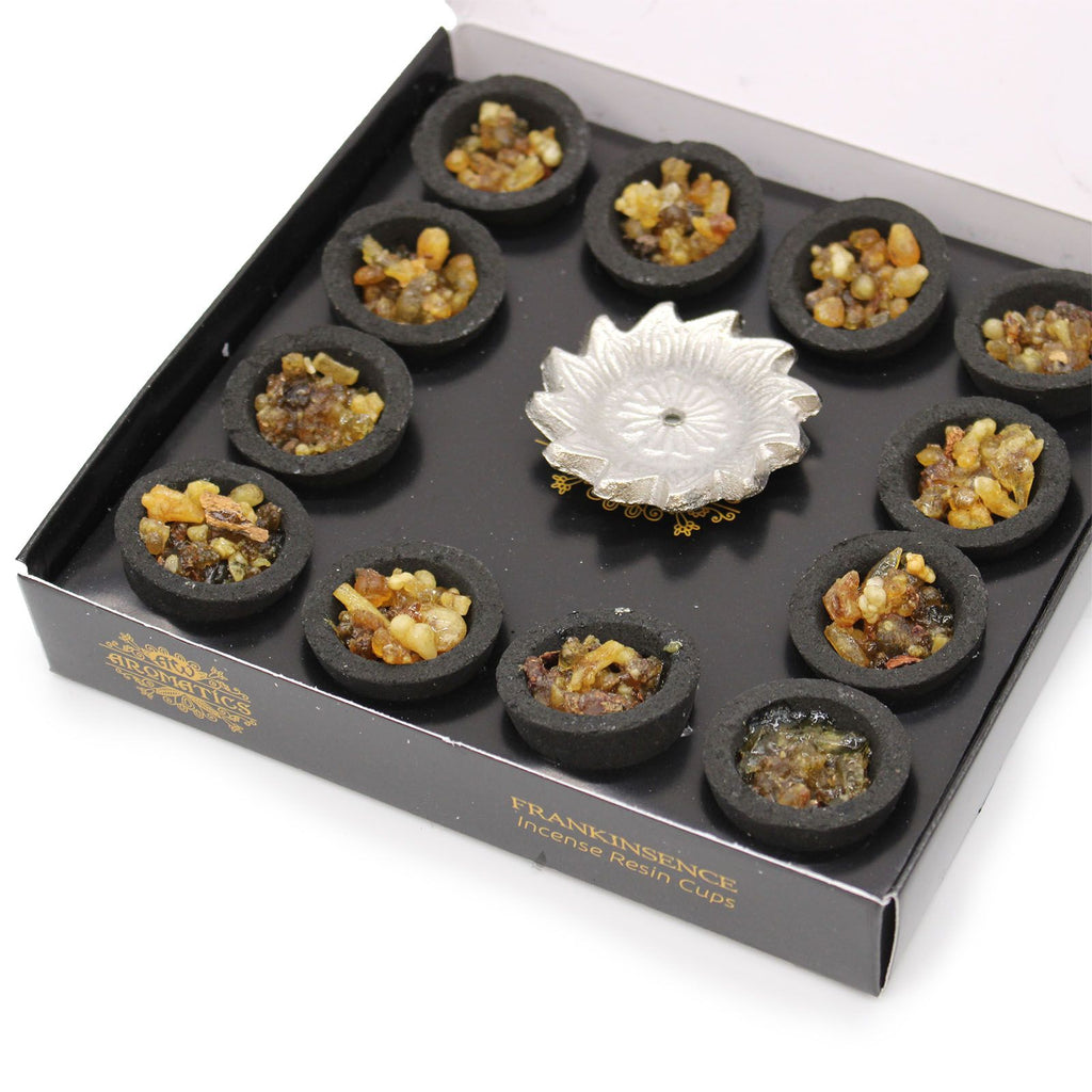 Coffret de 12 Coupes d’Encens en Résine – Oliban / Frankinsence